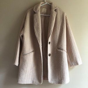 Pin and Needle cream wool winter Coat preppy coquette